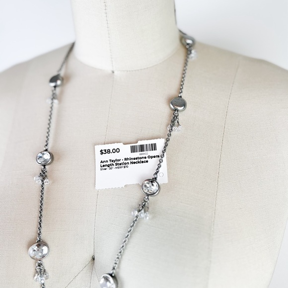 Ann Taylor • Rhinestone Opera Length Station Necklace - Picture 7 of 7
